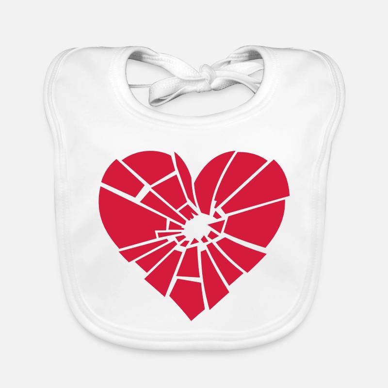 shattered heart Organic Baby Bibs