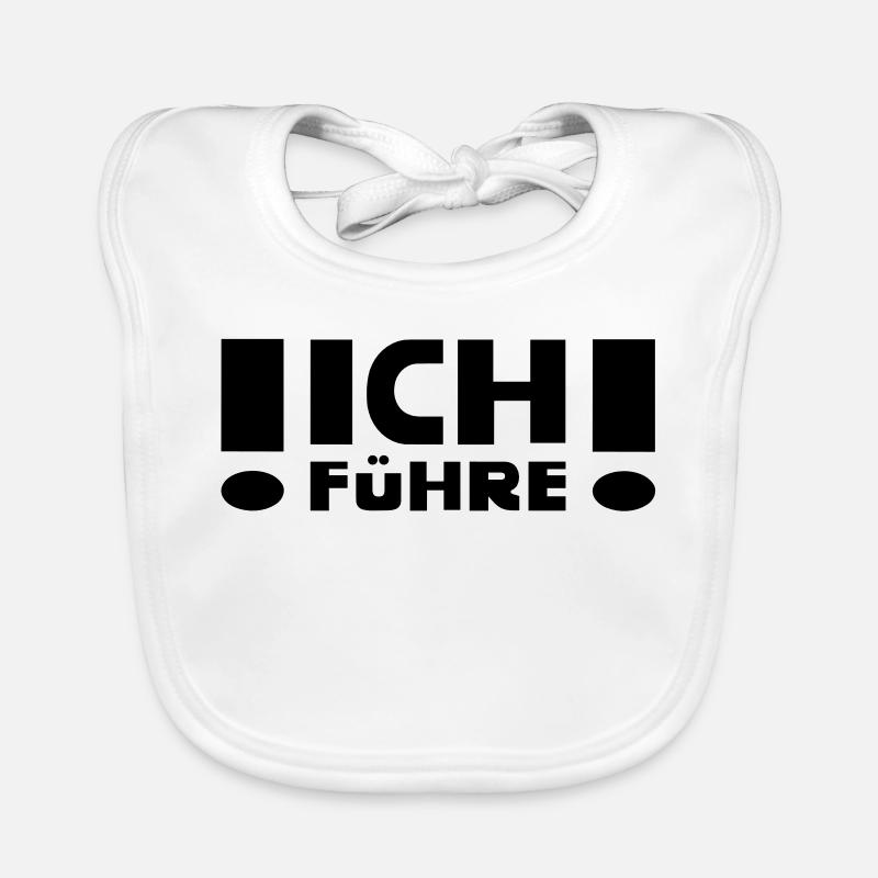 ICH führe - Baby Bio-Lätzchen - Weiß