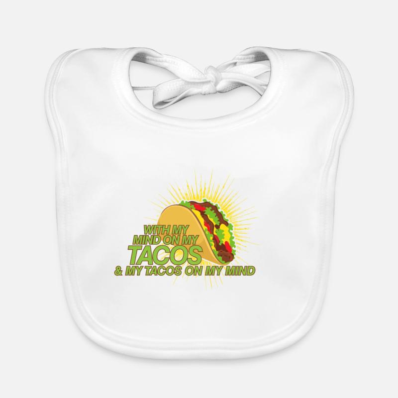Tacos Tacos Tacos - Bavoir bio Bébé - blanc