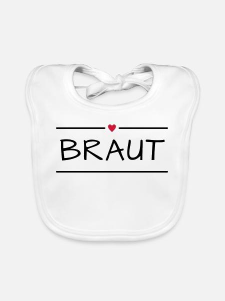 Fille de garçon - Bavoir bio Bébé - blanc - Devant