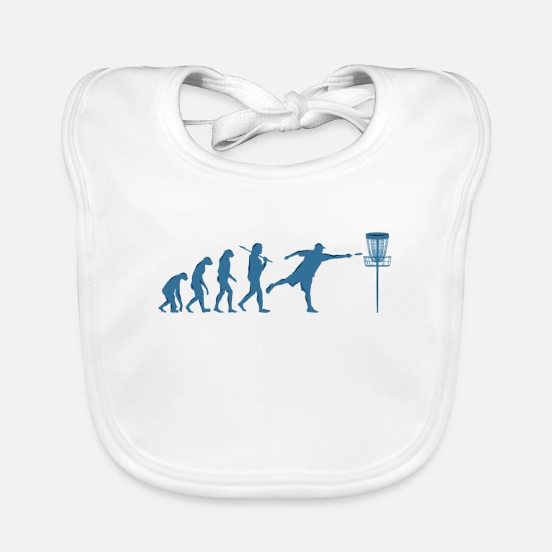 Disc Golf Evolution - Baby Bio-Lätzchen - Weiß