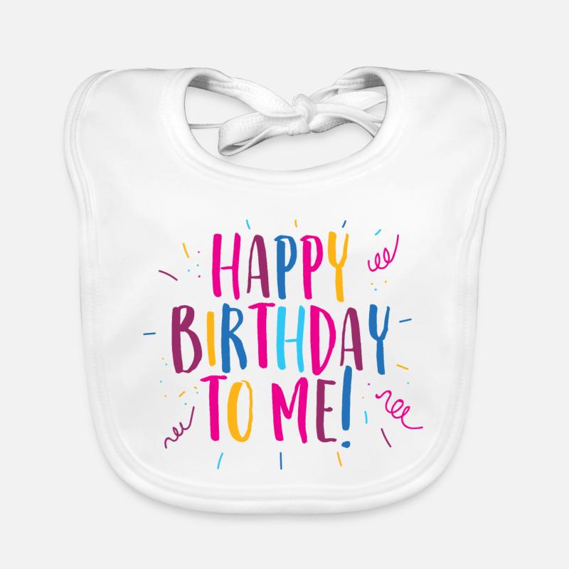 Félicitations pour mon anniversaire! Bavoir bio Bébé