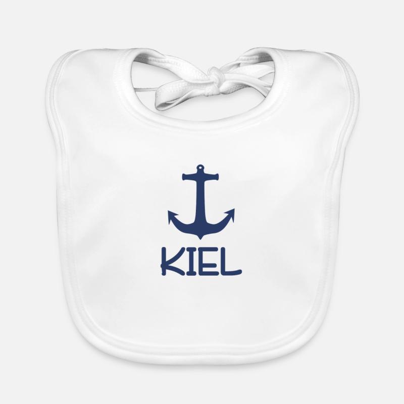 Kiel Anker Maritim Ostsee | Geschenk Mitbringsel Baby Bio-Lätzchen