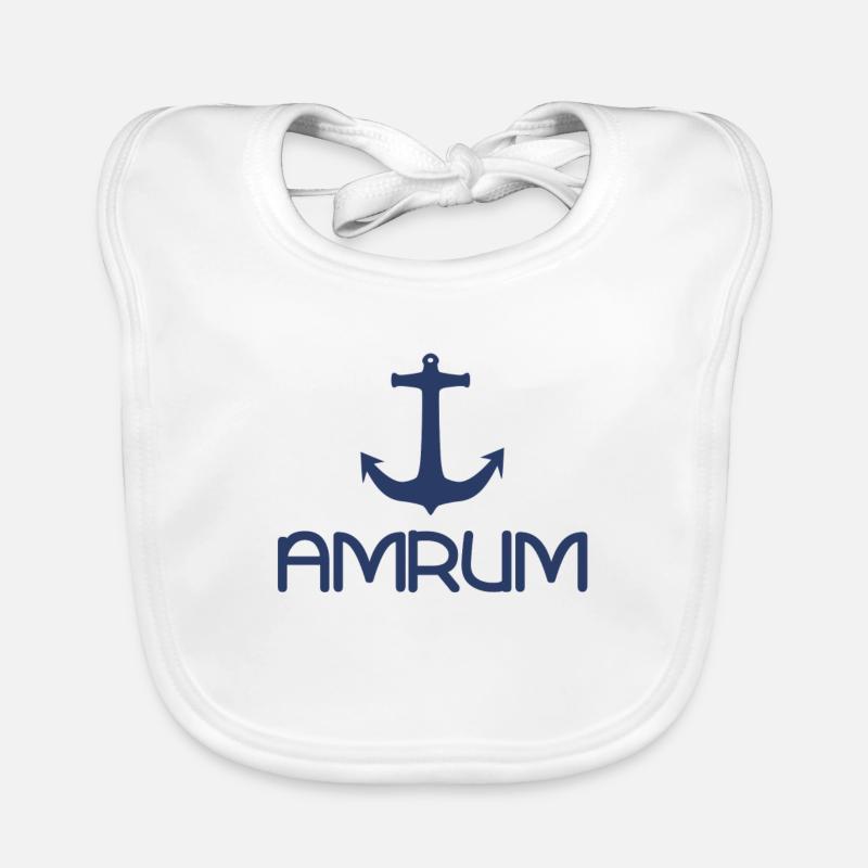 Amrum Anker Maritim Nordsee | Geschenk Mitbringsel Baby Bio-Lätzchen
