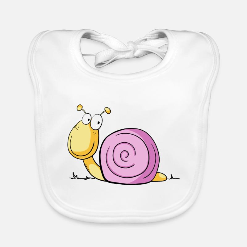Süße Kleine Schnecke I Comic Baby Bio-Lätzchen