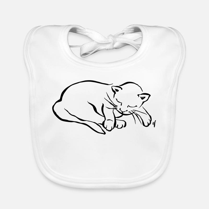 Mon petit chat dort Bavoir bio Bébé