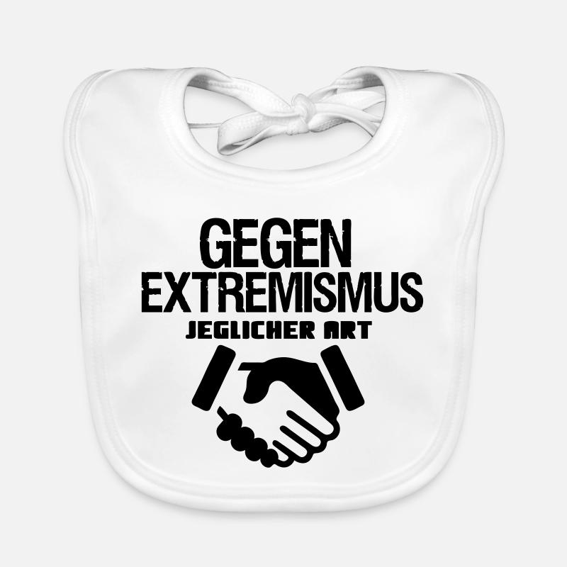 Gegen Extremismus Politik Statement Geschenk - Baby Bio-Lätzchen - Weiß