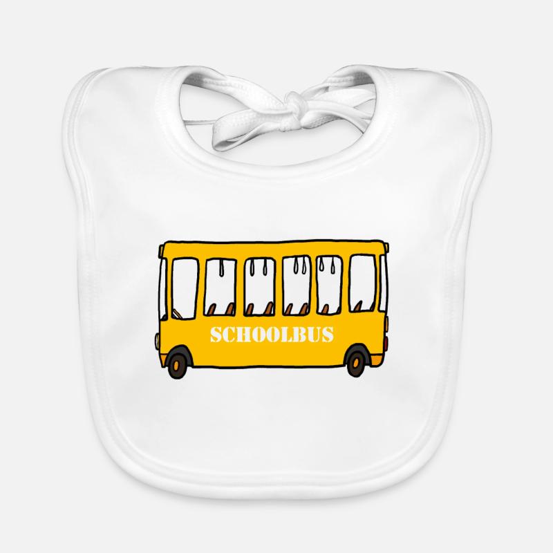 Schoolbus Organic Baby Bibs