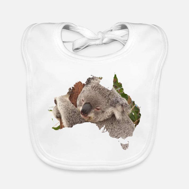 Koala - Baby Bio-Lätzchen - Weiß