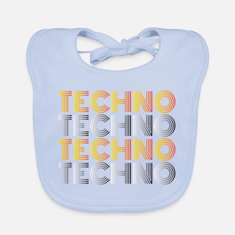 Techno Techno Techno Techno Techno chemise minimale Bavoir bio Bébé
