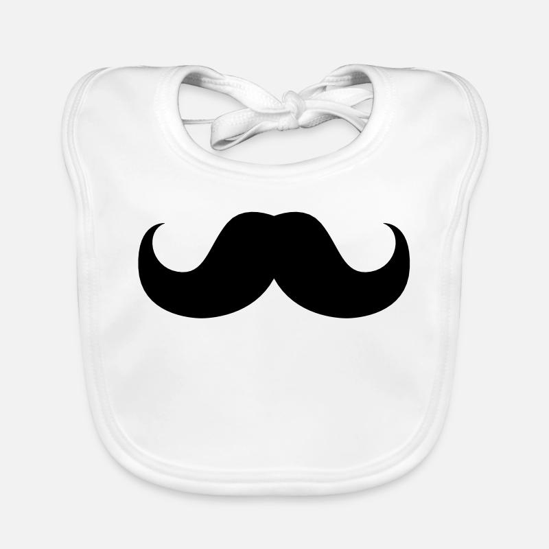 mustaches mustache beard Organic Baby Bibs