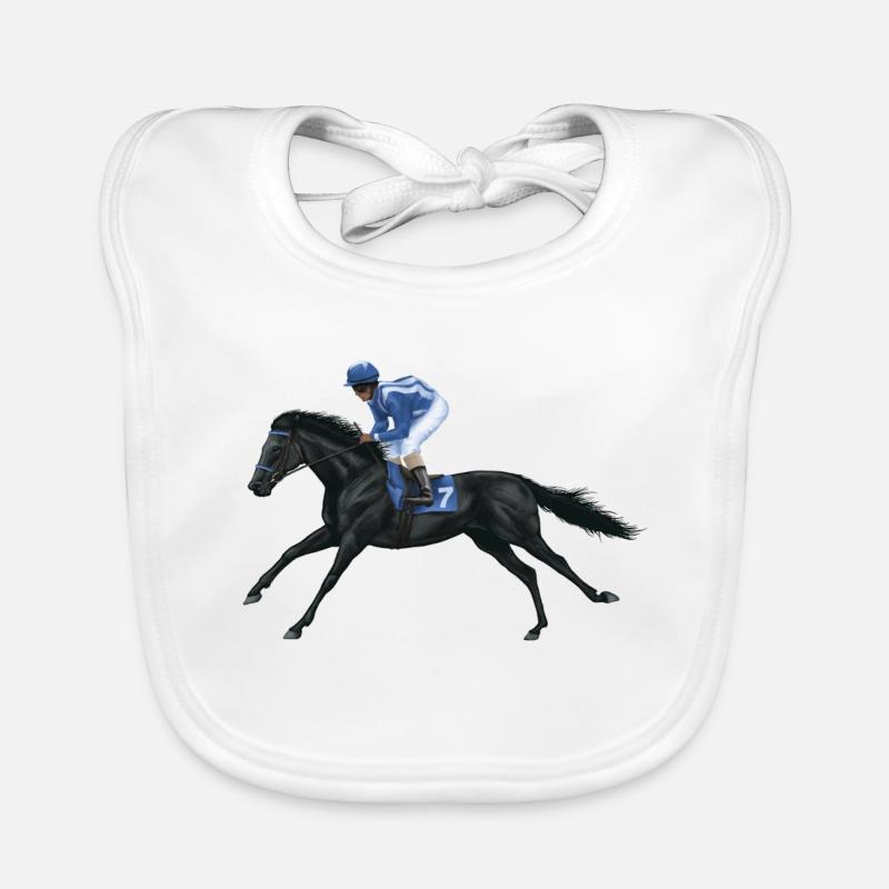Cheval de race noire Bavoir bio Bébé
