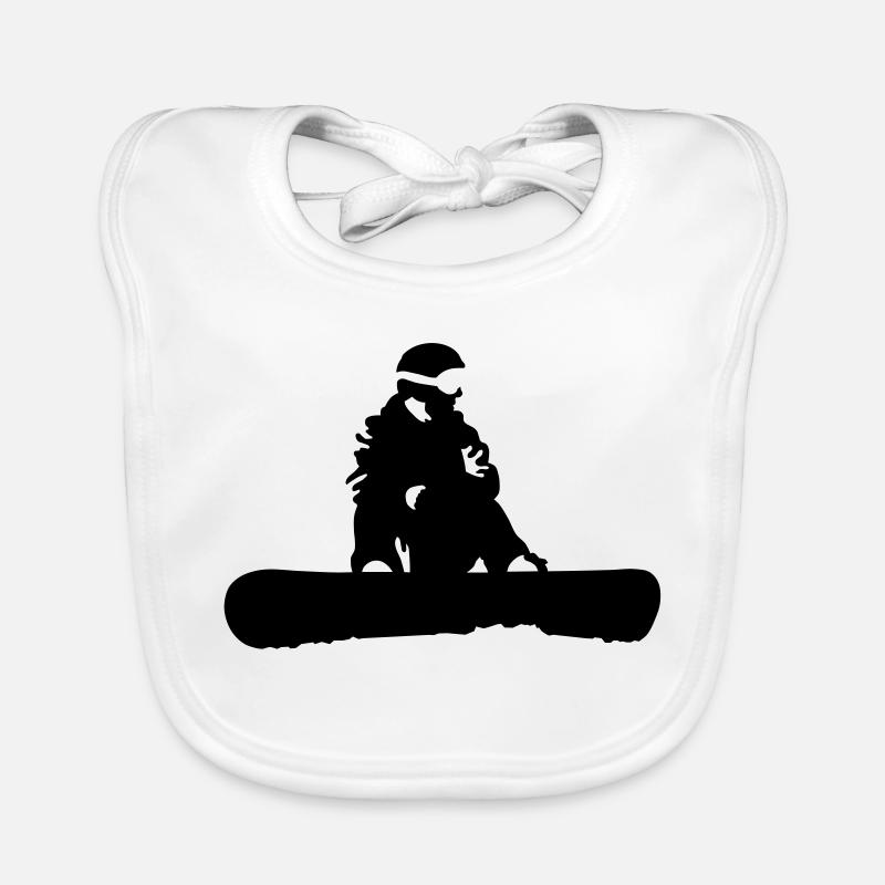 Snowboarding Baby Bio-Lätzchen