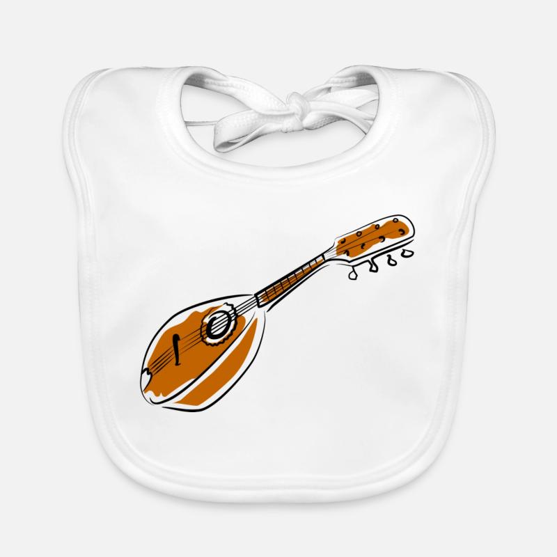 Mandoline acoustique de style esquisse Bavoir bio Bébé