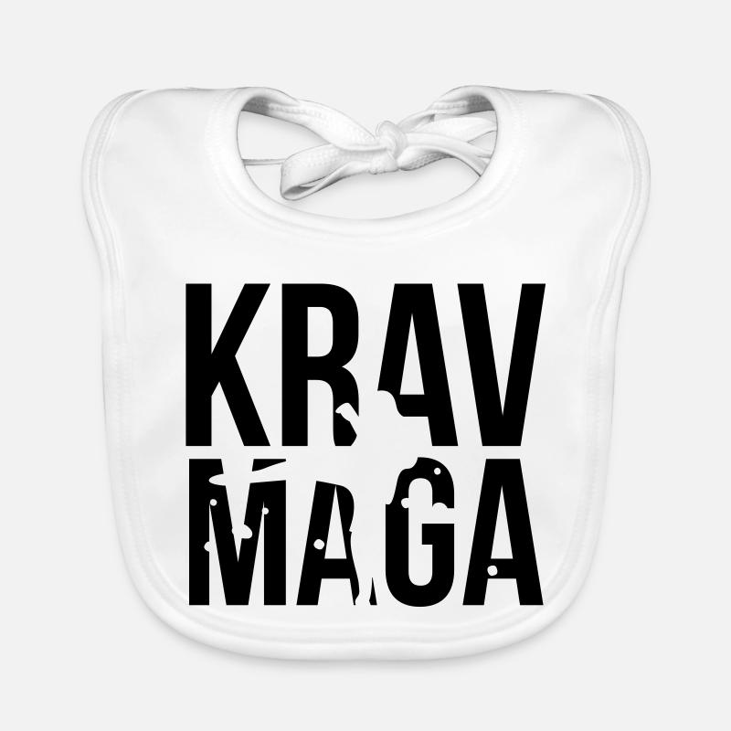 krav maga - Baby Bio-Lätzchen - Weiß