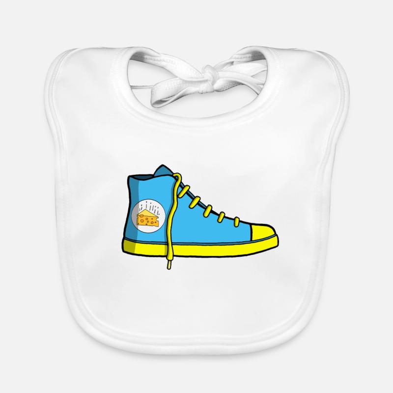 Chaussure de sport - Bavoir bio Bébé - blanc