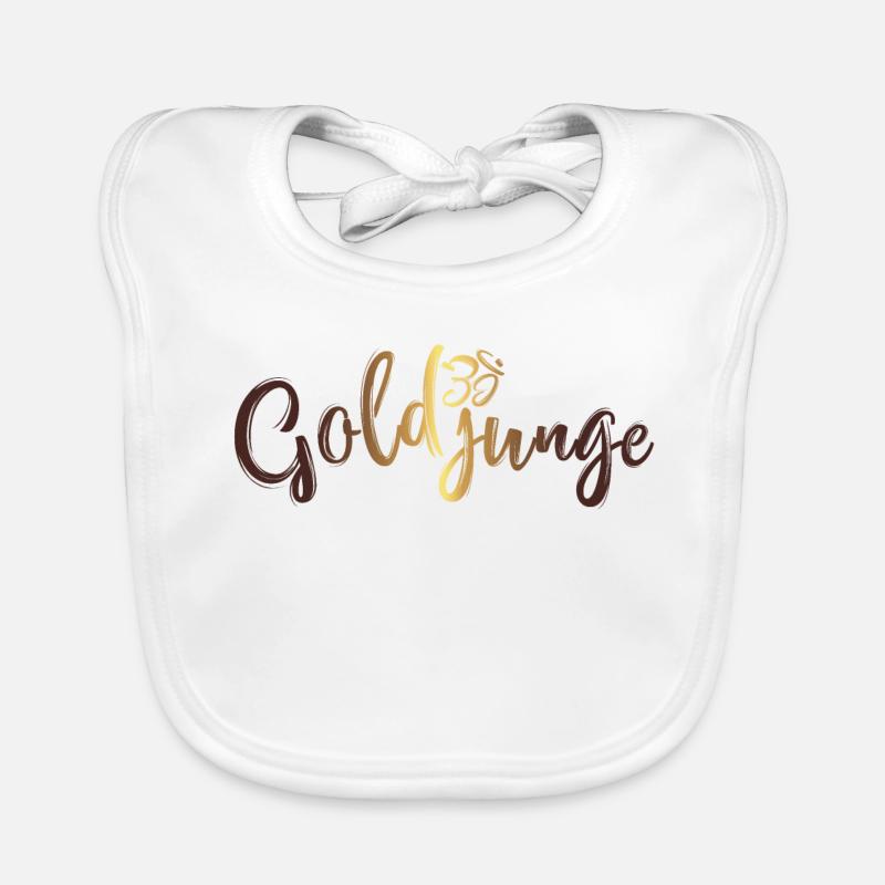 Golden Boy Basic Gold Organic Baby Bibs