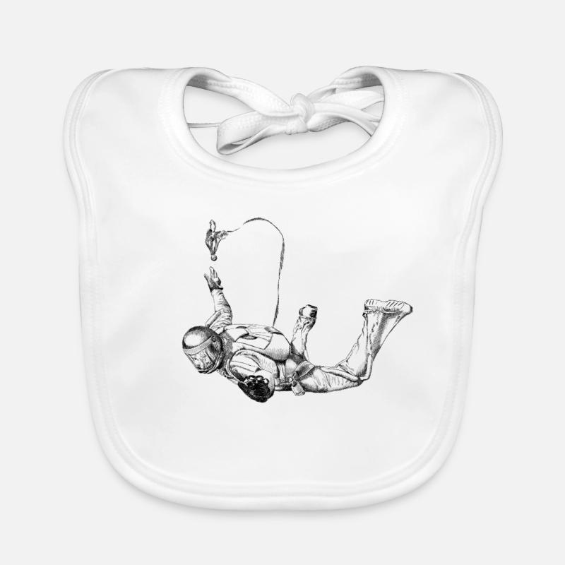 Skydiver - Baby Bio-Lätzchen - Weiß