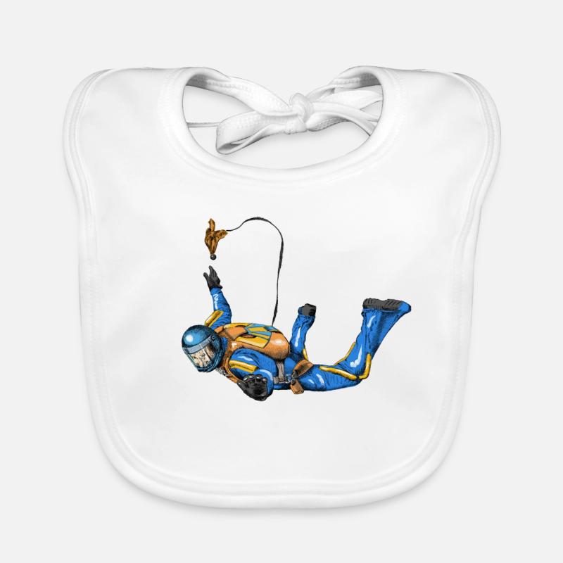 skydiver - Baby Bio-Lätzchen - Weiß
