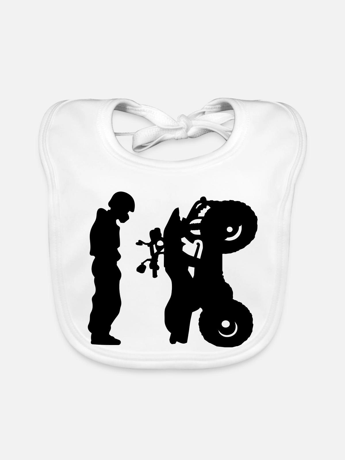 Quad - Baby Bio-Lätzchen - Weiß - Vorne