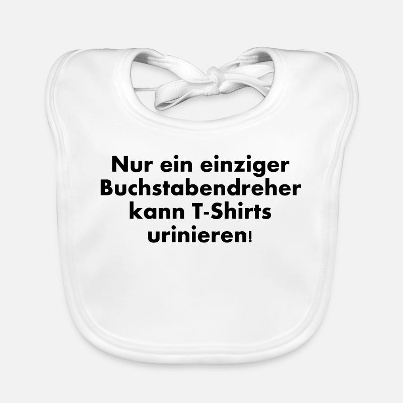Lettres transposées peuvent uriner T-shirts Bavoir bio Bébé