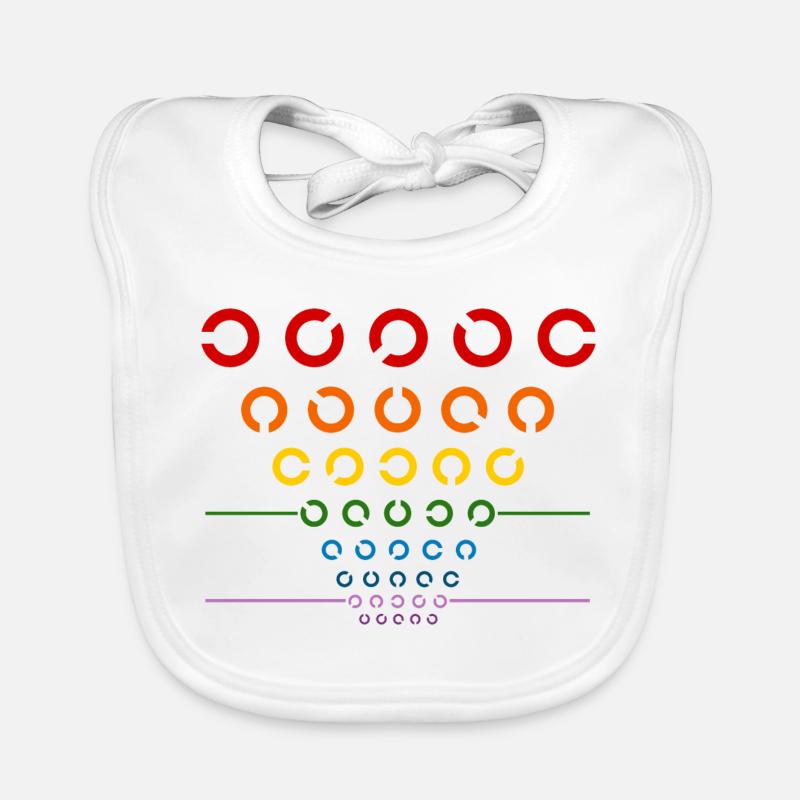 Rainbow Visual Test Organic Baby Bibs