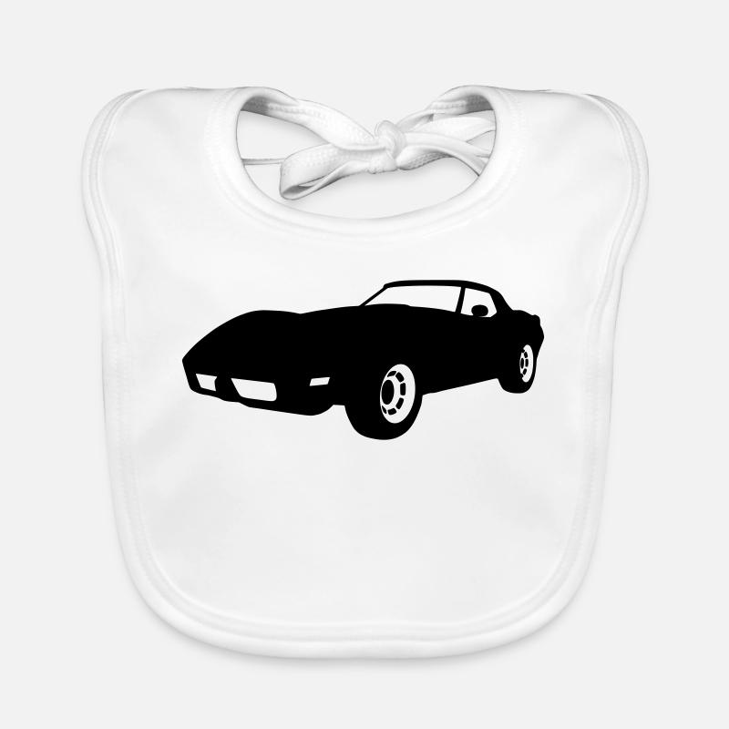 US Classic Car Corvette Organic Baby Bibs