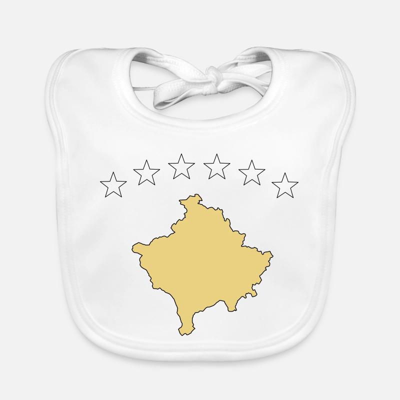 kosovo - Baby Bio-Lätzchen - Weiß