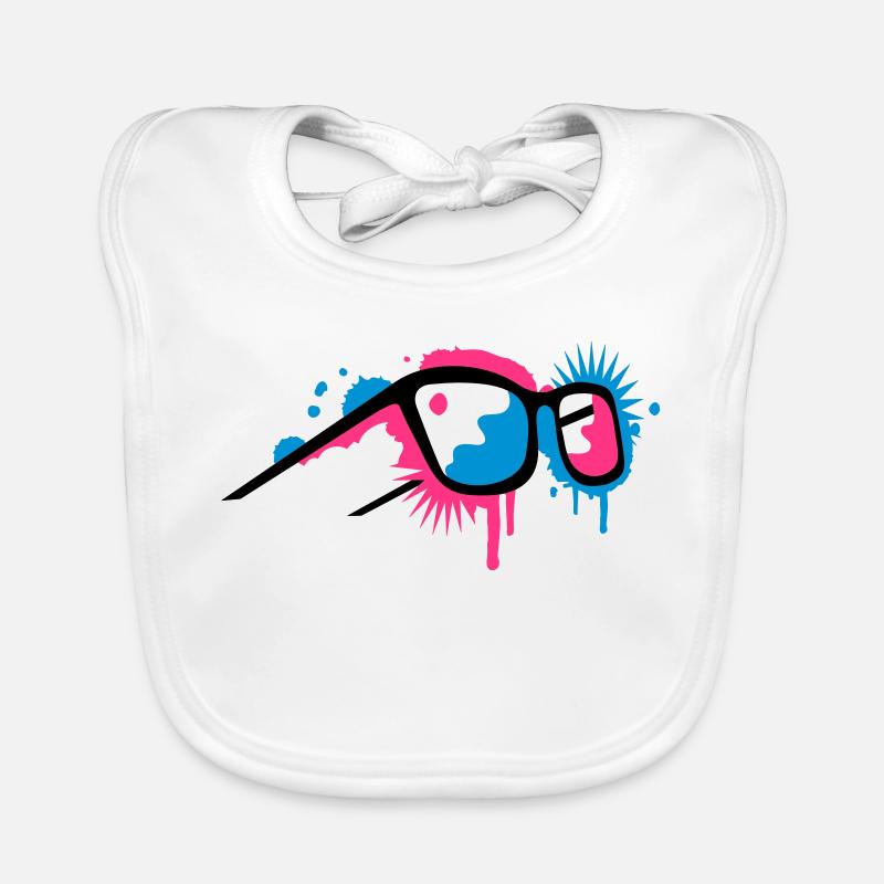 Lunettes 3D dans un style de graffiti Bavoir bio Bébé