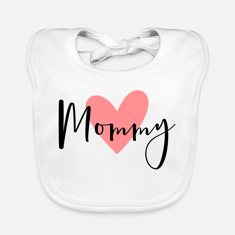 Regalo di amore cuore mamma Bavaglino ecologico per neonato