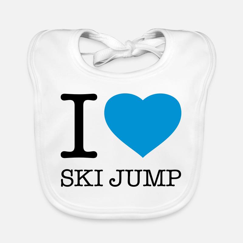 J’ADORE LE SAUT À SKI Saut à ski Bavoir bio Bébé