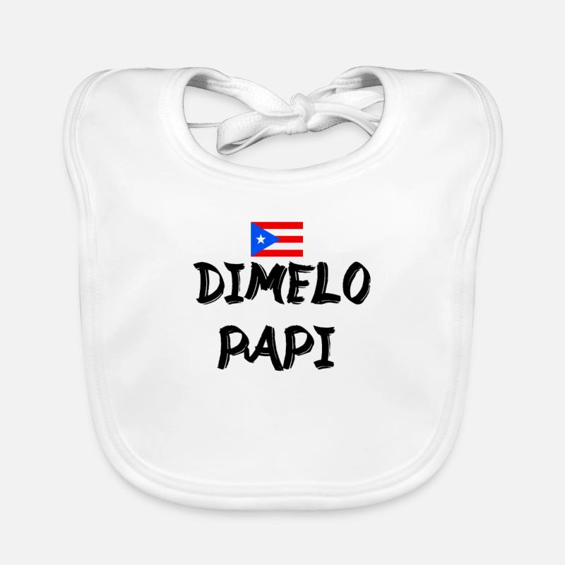 Dimelo Papi Latino - Bavoir bio Bébé - blanc