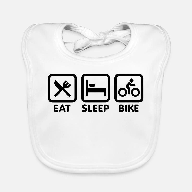 Eat sleep bike Organic Baby Bibs
