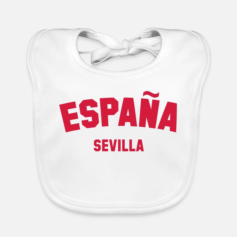 SEVILLA Espagne Espagne España - Bavoir bio Bébé - blanc