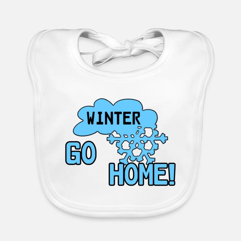 Winter Schnee lustig Spruch Geschenk Baby Bio-Lätzchen