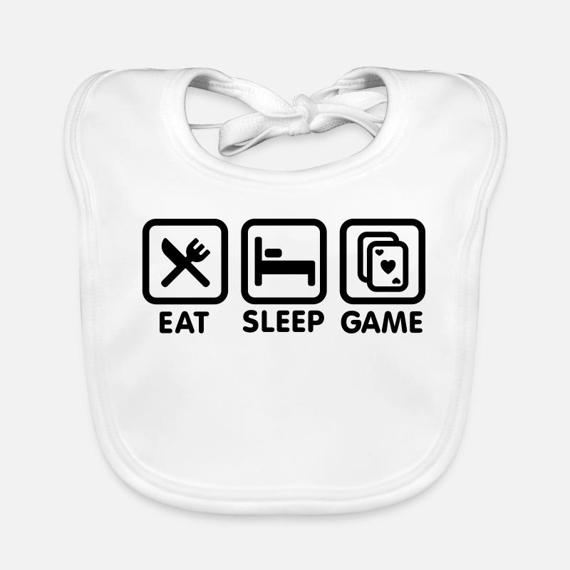 Mangez - sommeil - Jeu \ jeu de poker Bavoir bio Bébé
