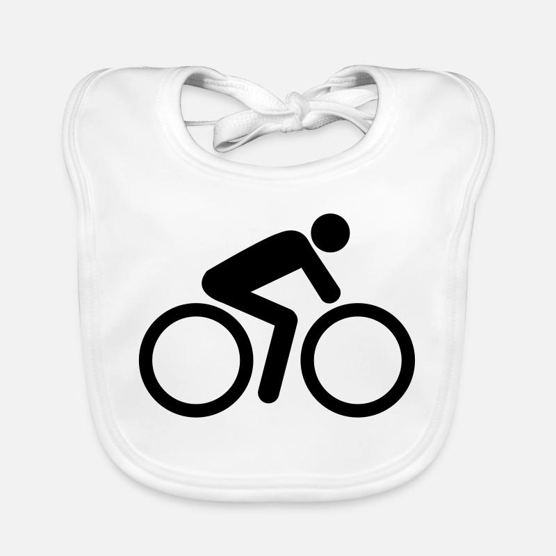 cycliste cycliste - Bavoir bio Bébé - blanc