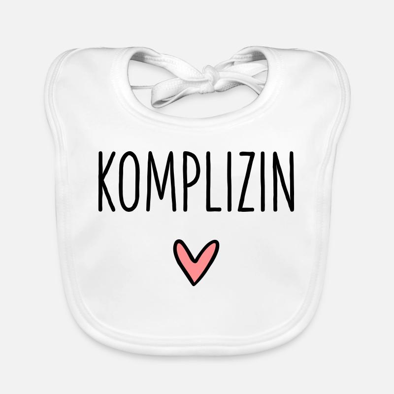 Komplizin Herz Geschenk Freundschaft Liebe - Baby Bio-Lätzchen - Weiß