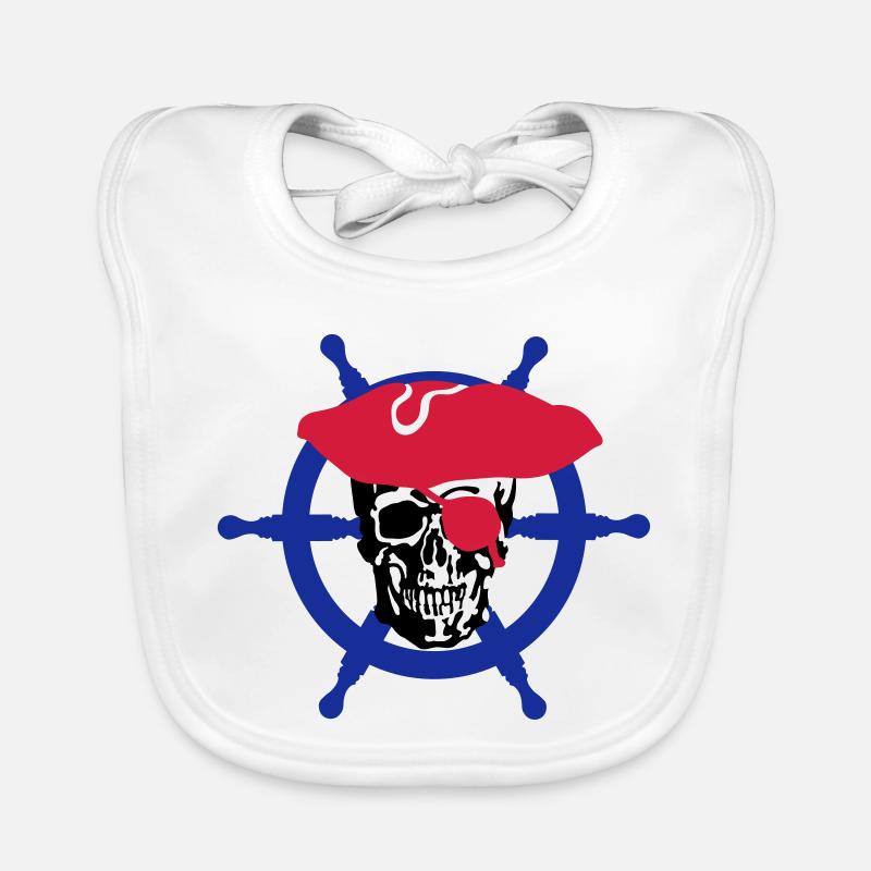 skull pirate Organic Baby Bibs
