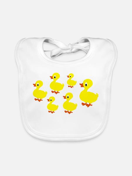 enten - Baby Bio-Lätzchen - Weiß