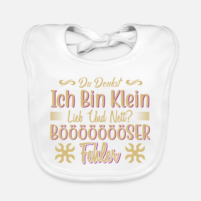 Du denkst klein niedlich boeser Fehler Baby Bio-Lätzchen