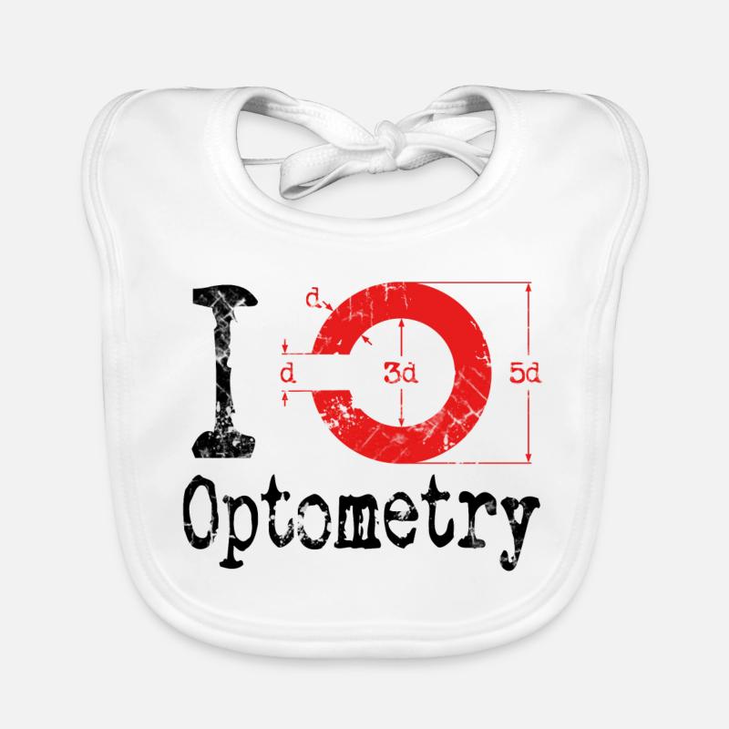I love Optometry Optometrist Baby Bio-Lätzchen