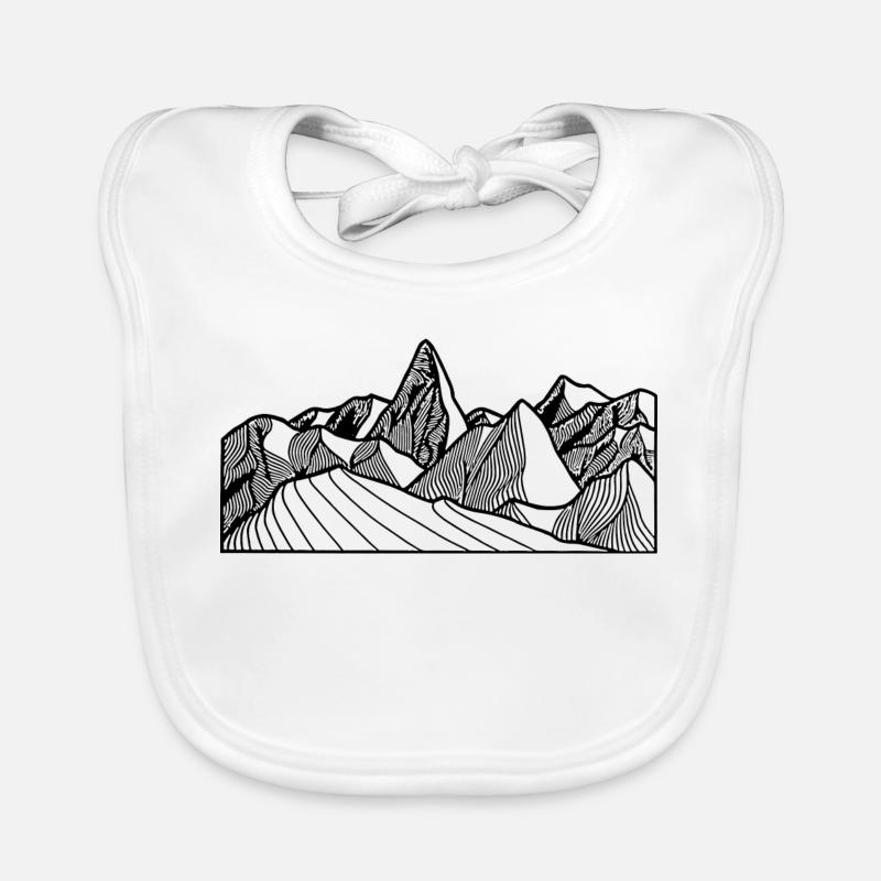 Mountains Mountain Range Abstract Organic Baby Bibs