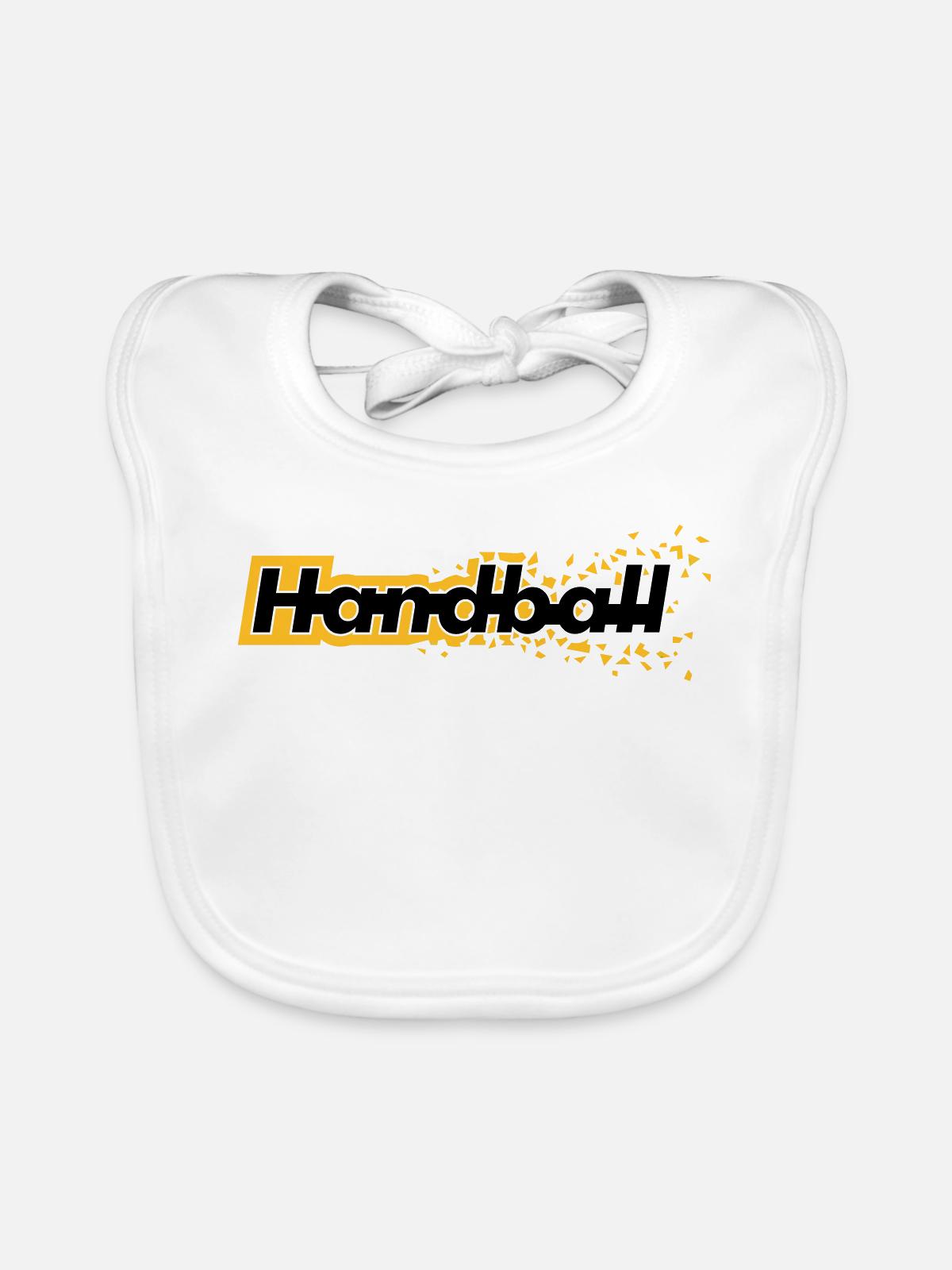 Handball - Bavoir bio Bébé - blanc - Devant