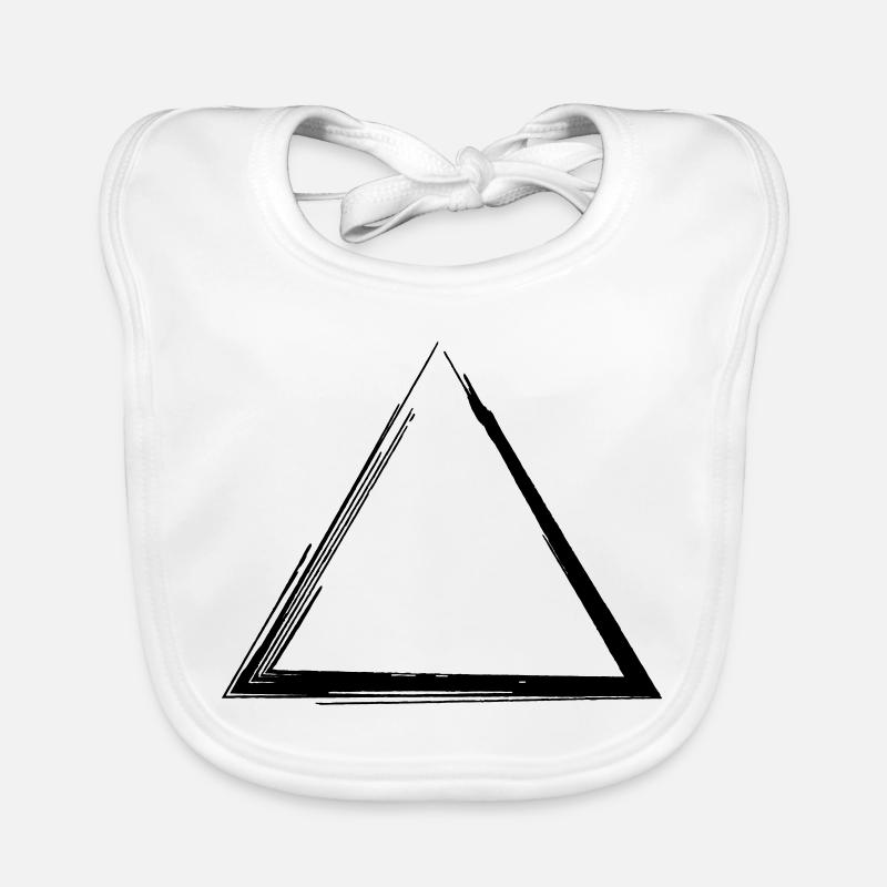 Triangle Grunge Forme Tribal Symbole Bavoir bio Bébé