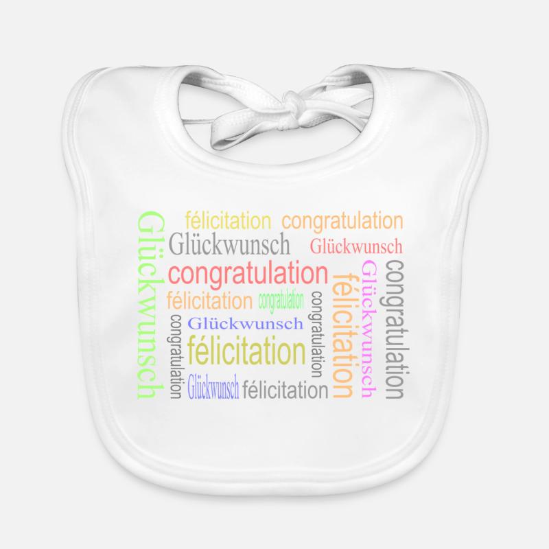 Glückwünsche Text Design Baby Bio-Lätzchen