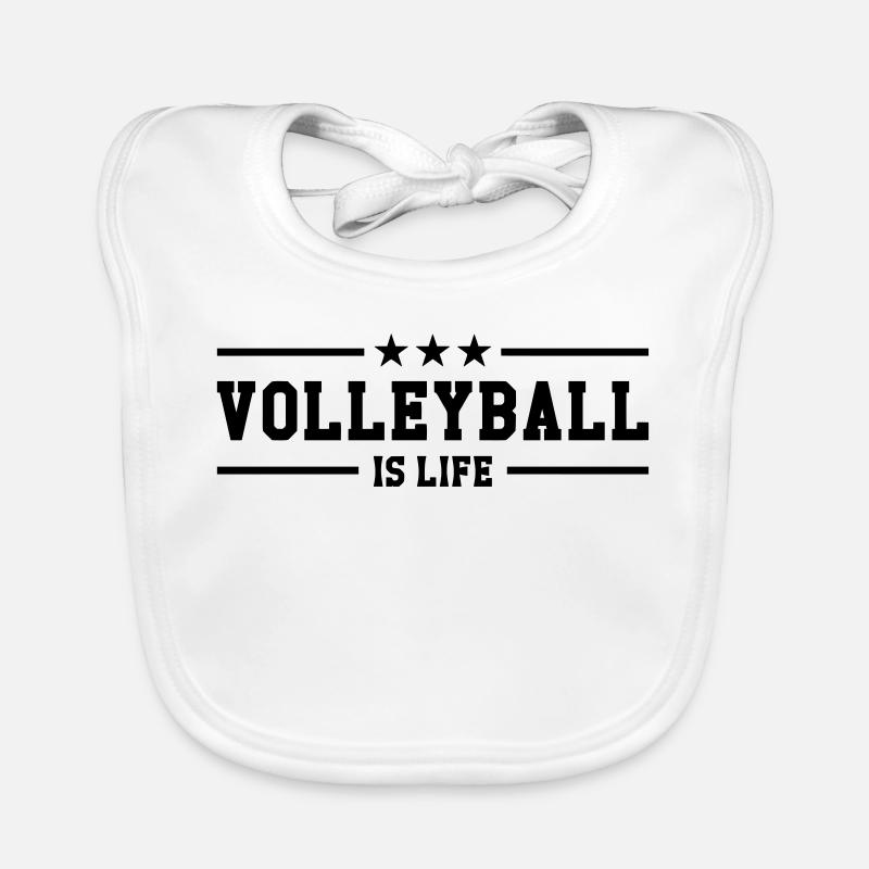 Volleyball is life Baby Bio-Lätzchen