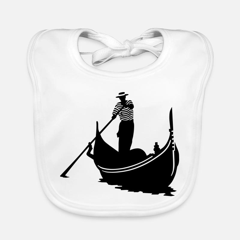 gondolier - Bavoir bio Bébé - blanc