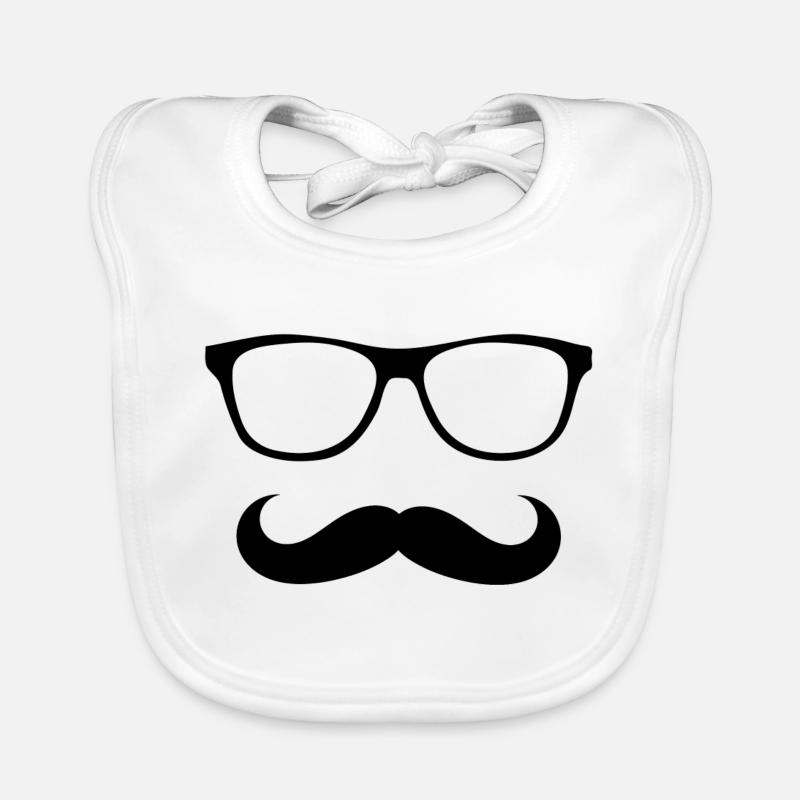 Brille und Schnurrbart Baby Bio-Lätzchen