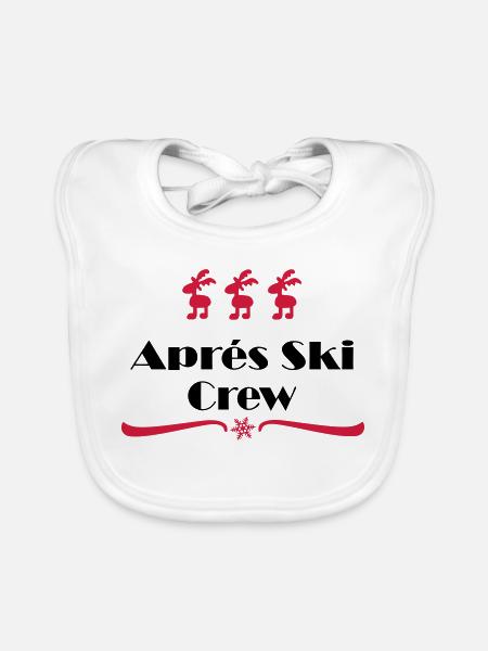 apres ski - Baby Bio-Lätzchen - Weiß - Vorne